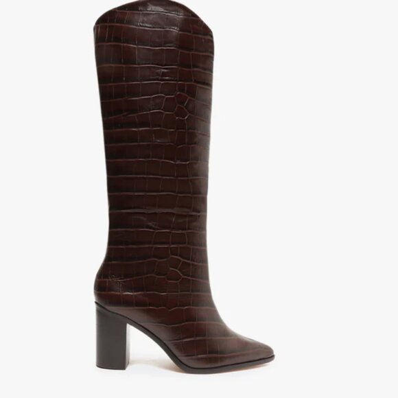 Schutz  Maryana Block Boots in Dark Chocolate - Picture 1 of 5
